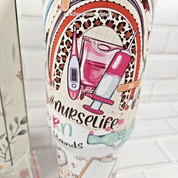Nurse Tumbler 40 Oz Stainless Steel Travel Mug “ Nurse Gifts For Women Nurse Gif - Picture 11 of 16